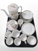 Thirty one pieces of Wedgwood Susie Cooper coffee china in the Venetia and Tallisman patterns
