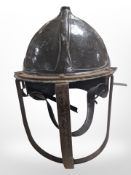 A reproduction English Civil War style helmet.