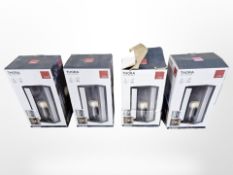 Four Zinc Thora boxed lanterns