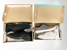 Two pairs of new shoes - Nike SB, size 6 and Nike, size 10.