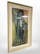 Fernandez Diaz : Portrait of a clown, colour print, 34 cm x 63 cm.