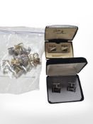 A collection of cufflinks.