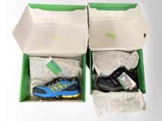 Two pairs of new shoes - Mountain Warehouse, junior size 10 and size 12.