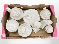 A Victorian gilded china tea service.