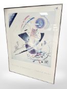 A Wassily Kandinsky poster, 59 cm x 79 cm.