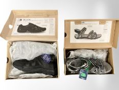 Two pairs of new shoes - Karrimor, women's size 7 and gents size 8.