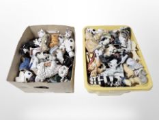 A large quantity of ceramic cat ornaments.