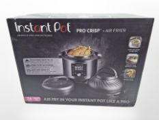 An Instant hot air fryer,