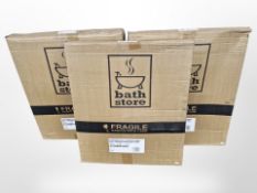 Three Bathstore chrome towel rail 600 mm x 680 mm