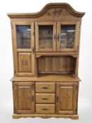 A modern glazed pine dresser,