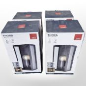 Four Zinc Thora boxed lanterns