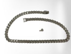 A chunky sterling silver necklace, 85.