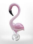 A Murano glass flamingo,
