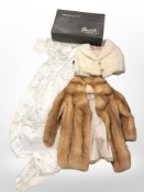 A fox fur coat,