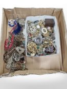 A group of vintage costume jewellery,