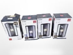 Four Zinc Thora boxed lanterns