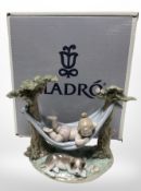 A Lladró figure 6853 'Little Napmates', with original box.