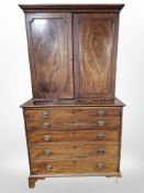 A Regency mahogany bureau bookcase,