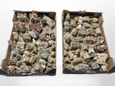 A large quantity of Lilliput Lane cottages.