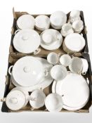 A quantity of Elizabethan Charmaine white and gilt porcelain tea and dinner wares.