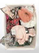 A box of new clothing, to include, Boohoo, L.