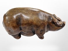 A Wildlife Studio Hexham figure of pot belly sow,