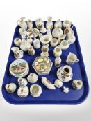 A collection of crested china including Carlton, Arcadian,