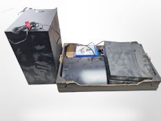 A Sony Playstation 4, a further Sony speaker system, model SS-WSB111, Sony 3D Blu-Ray player,