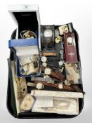 A quantity of lady's and gents wristwatches including Seiko, Limit, Montine, etc,