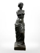 A German bronze figure of The Venus de Milo, circa 1900, signed G Blumhoff, height 13.5cm.