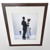 After Jack Vettriano : Couples dancing, colour print, 36 cm x 29 cm.