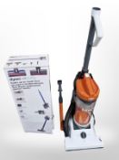 A Vax upright cleaner and Dyson V6 cleaner in box