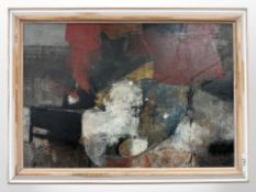 Danish School : Abstract study, oil on board, 44 cm x 30 cm.