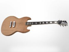 A homemade electric guitar.