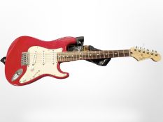 A Fender Stratocaster electric guitar, made in Mexico, serial number MZ5121865,