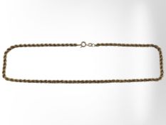 A 9ct gold rope-twist necklace, length 38cm. CONDITION REPORT: 5.7g.