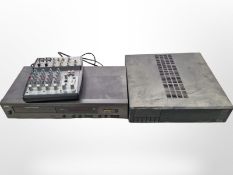 A Xenyx 802 premium 8-input 2-bus mixer,