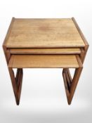 A G Plan teak nest of three tables,