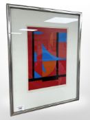 Danish School : Abstract pattern, signed lithograph, 22 cm x 32 cm.