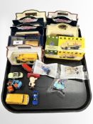 A group of mid-20th century and modern die-cast cars including Vanguards, Lledo, Dinky,