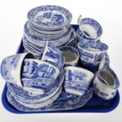 Thirty eight pieces of Copeland Spode Italian blue and white tea china