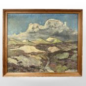 Danish School : Mountaineous landscape, oil on board, 53 cm x 43 cm.