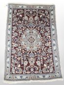 A Nain rug, Isfahan Province, Central Iran, 131 cm x 89 cm.