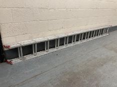 An aluminium two section extension ladder,