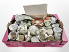 A large quantity of various tea china, including Myott Madame Butterfly patterned tea china,