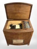 A Pye walnut cased radiogram with Garrard turntable, width 69cm.