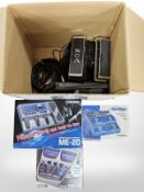 A Boss ME-20 guitar effects system, a Digitech RP100 modelling guitar processor,