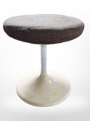 A 20th century fibre glass circular stool