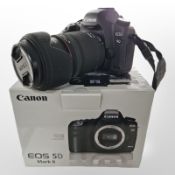 A Canon EOS 5D Mark II digital camera, with Sigma zoom 28-300mm 1:3.5-6.