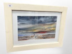 Twentieth Century School : Time for Contemplation, watercolour, indistinctly signed,